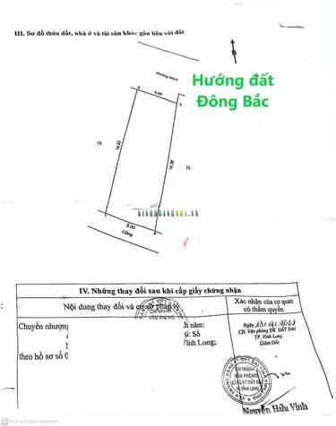 Bán đất lộ nhựa tại Khu tập thể cầu đường, Phường 9, Vĩnh Long.
