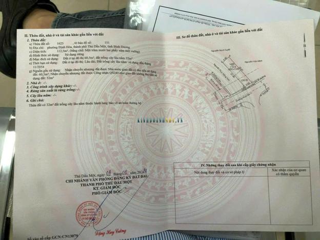 Bán lô đất 5 x 22 tại Phường Định Hòa, thích hợp xây nhà đẹp. Liên hệ: 0986694438.