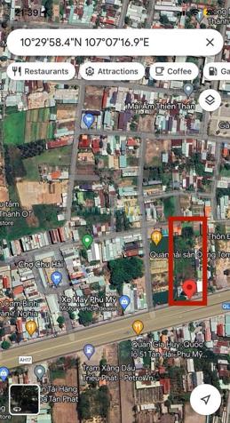 Bán đất mặt tiền Quốc lộ 51, thổ cư 900m, tổng diện tích 1777.7m, gần chợ Chu Hải, giá tốt.