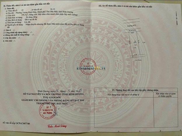 Chính chủ cần bán đất tại Tương Bình Hiệp, Thủ Dầu Một, Bình Dương. Địa chỉ nằm trong khu tái định cư Tương Bình Hiệp, trên đường số 2 nhựa rộng 6m