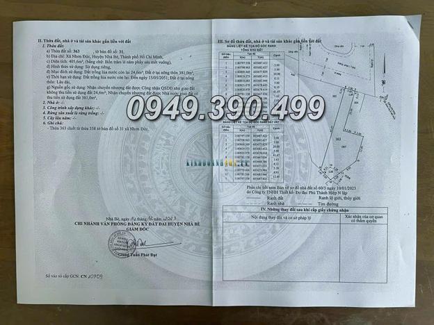 Bán đất thổ cư Lê Văn Lương, diện tích 389m², giá 17.5 tỷ, tại Xã Nhơn Đức, Huyện Nhà Bè.